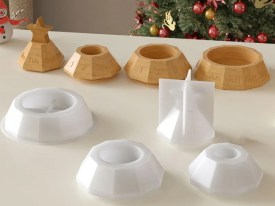 Molde silicona arbol calendario multicapas